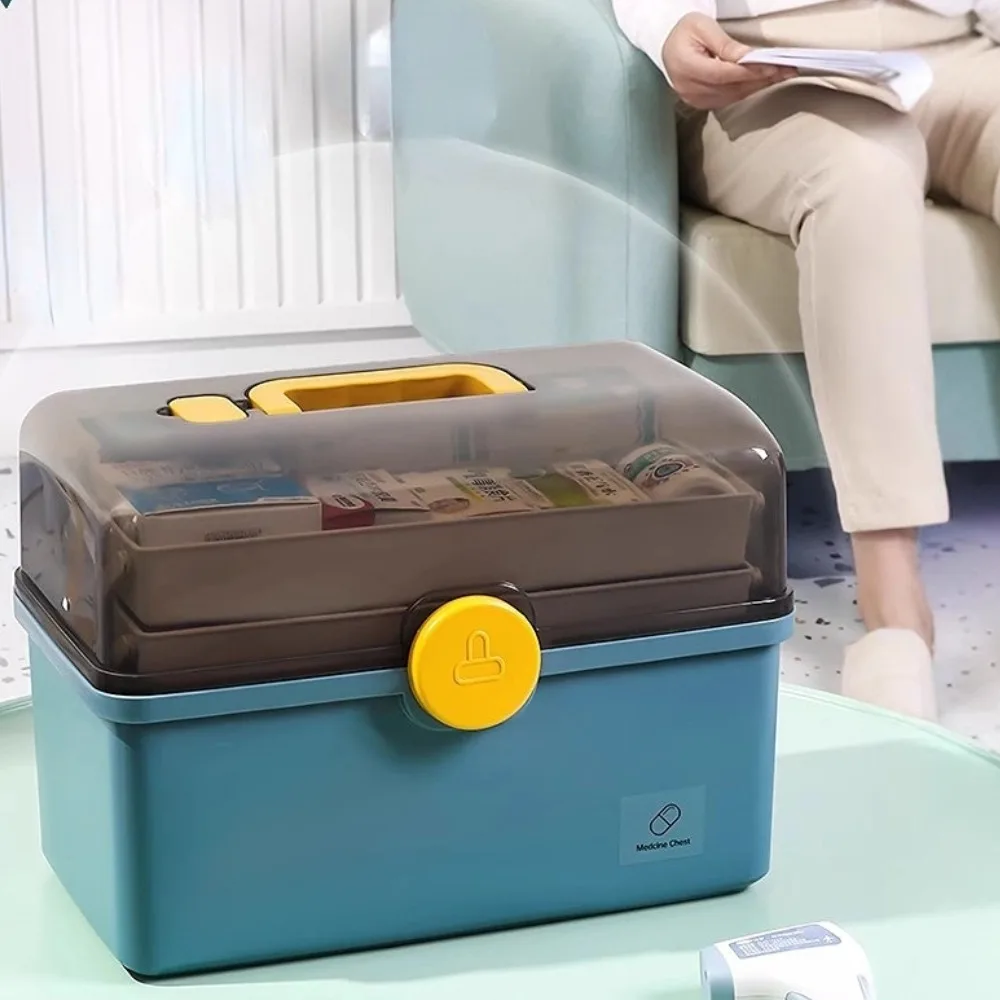 New Large Capacity Family Medicine Box Multi-layer First Aid Kit Portable Home Medical Storage Box for Kids Baby Drug Organizer