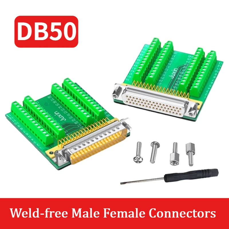 

HDB50 Connector Solder-free Male Female Terminal 50-pin Adapter Board Servo Connector 50-core Double-shielded Extension Cable