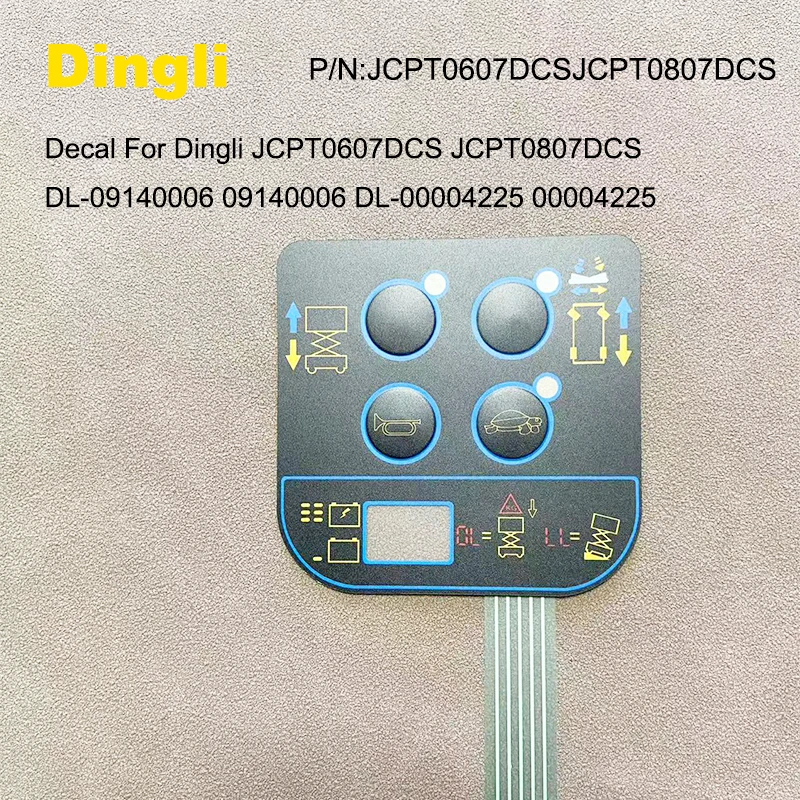 

Decal For Dingli JCPT0607DCS JCPT0807DCS DL-09140006 09140006 DL-00004225 00004225