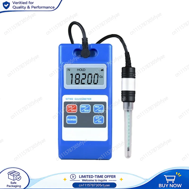 WT103 Gauss Meter Magnetic Field Tester High Precision Magnetometer Tesla Meter 0.01mT Magnetic Force Strength Detector