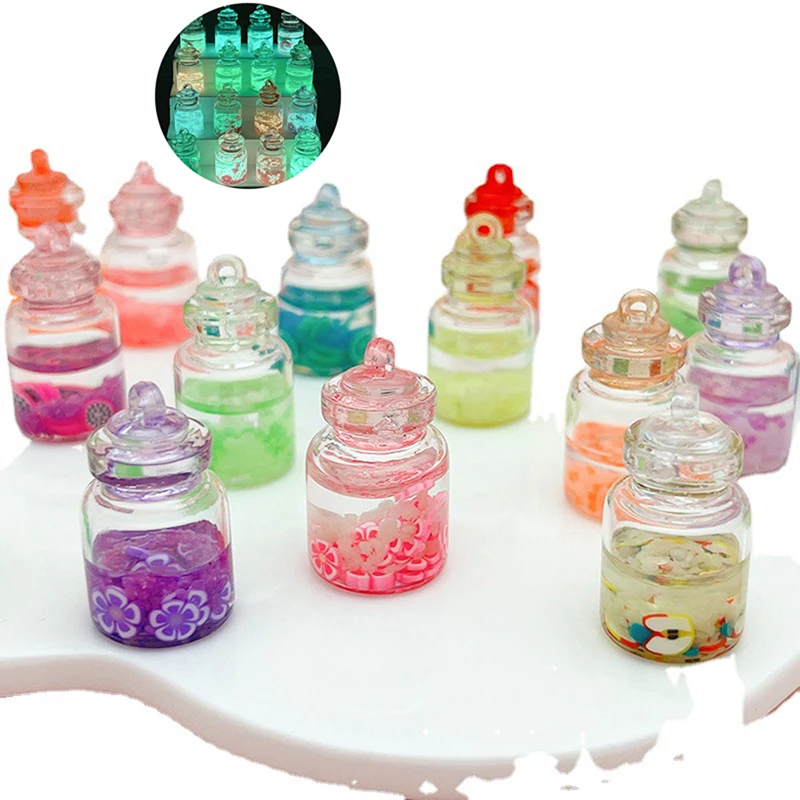 1/5Pcs Mini Luminous Figures Wishing Bottle Miniatures Home Garden Toys Dollhouse Decor DIY Ornaments Accessories