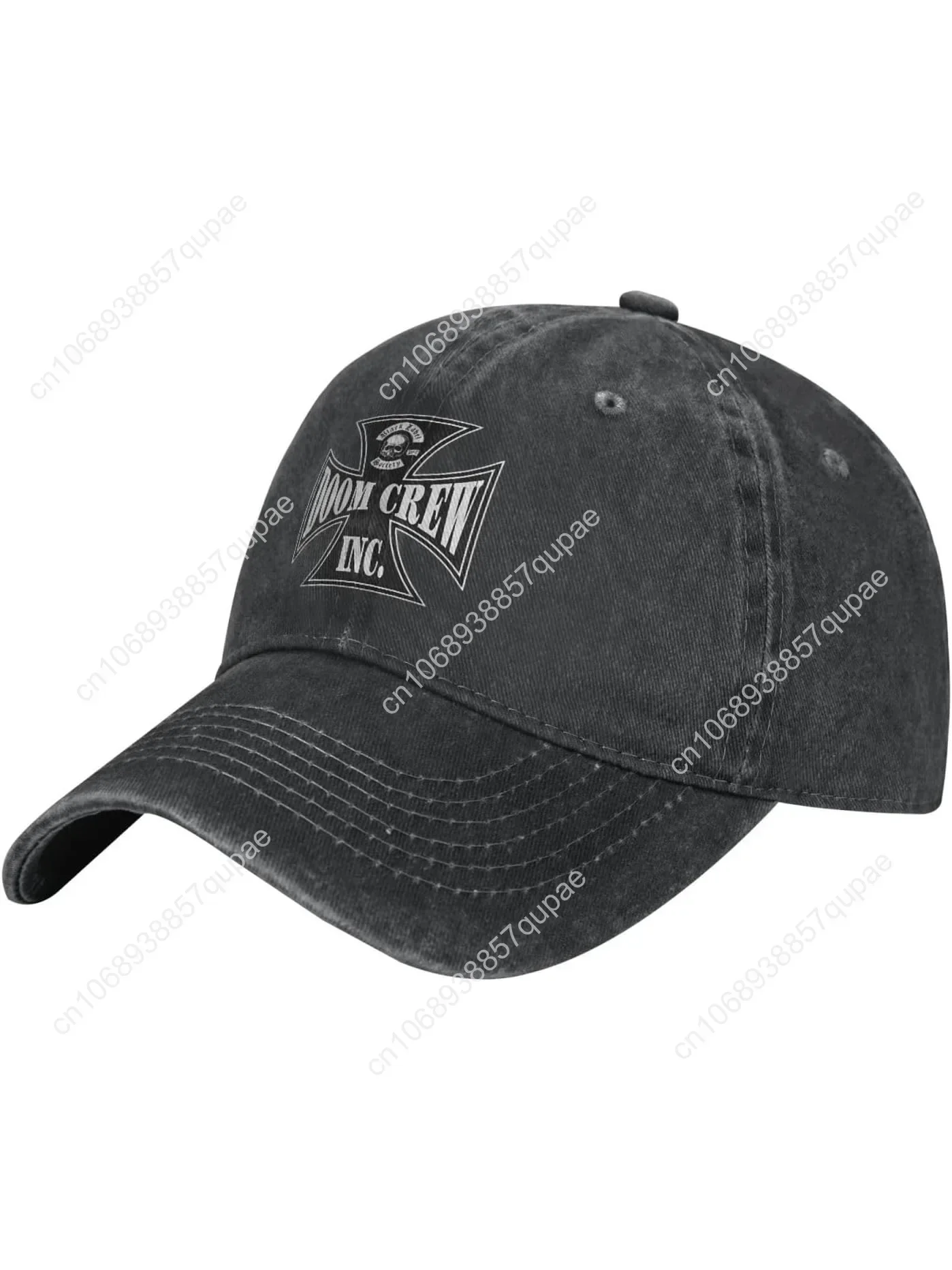 

Black Rock Label Music Society Band Doom Crew Inc Cap Unisex Casual Washed Cowboy Cotton Hat Adjustable Outdoor Sports Casquette