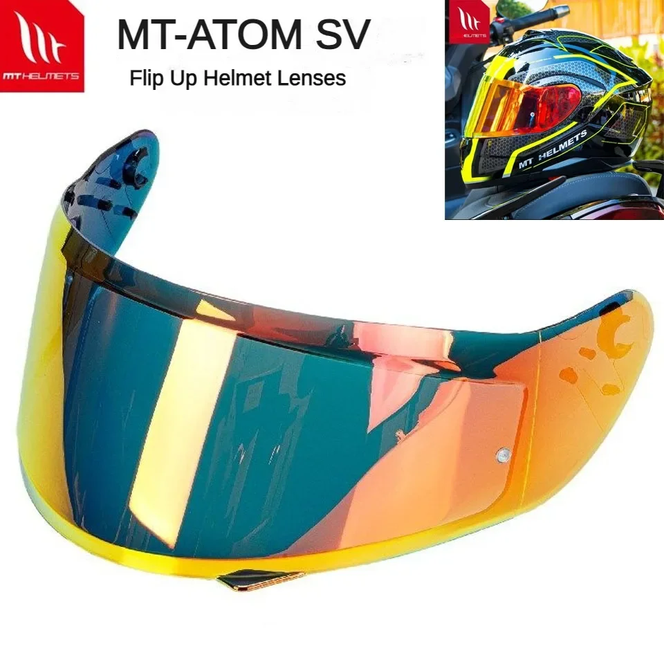 

Оригинальный испанский MT шлем козырек для MT-V-16 ATOM SV цветной мотоциклетный шлем линзы часть лобового стекла аксессуары