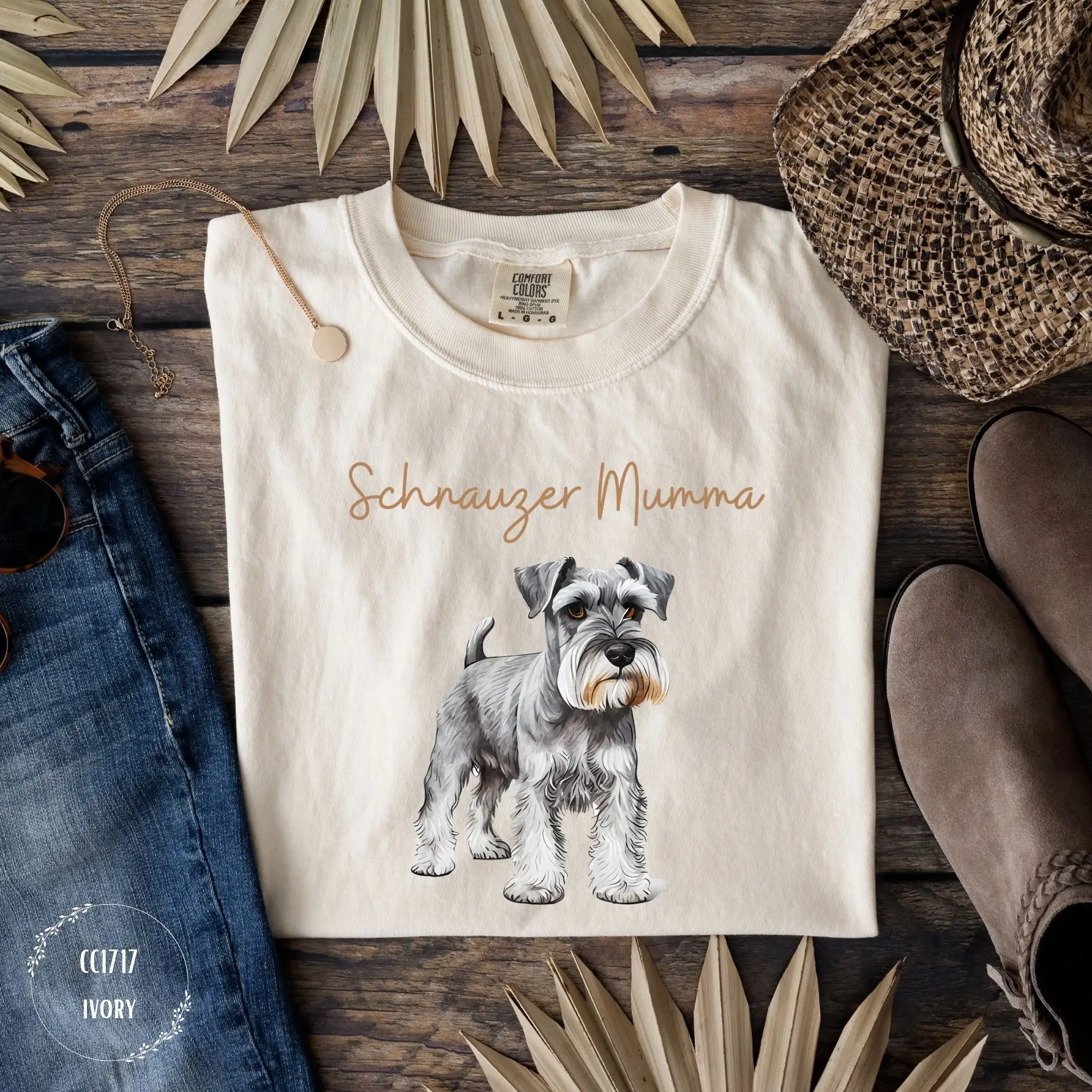 Schnauzer Mumma T Shirt Miniatur Retro Hundeliebhaber S Shirts Mama