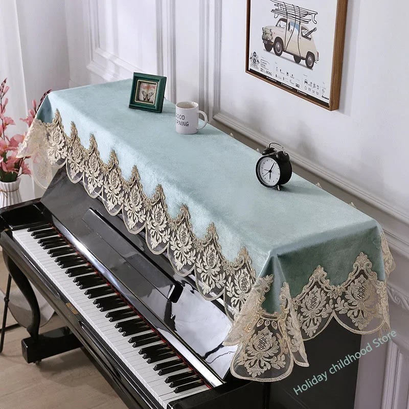 

85cm*220cm European style lace piano cover embroidery cover towel half cover dustproof electronic organ protective cover