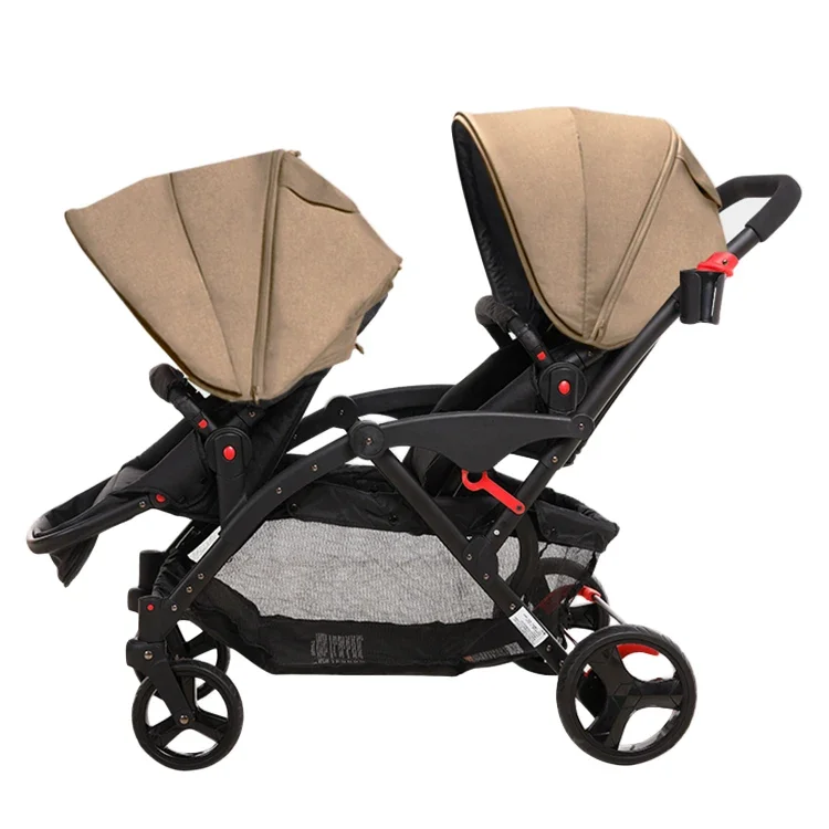 Twins  by side double seat baby stroller twin pushchair