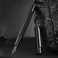 Nueva pluma estilográfica de Metal Hongdian 1860 Max Forest, punta azul EF/F, hermosa textura de árbol, excelente escritura, bolígrafo de oficina de negocios