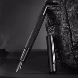 New Hongdian 1860 Max Forest Metal Fountain Pen Blue Nib EF/F Nib Beautiful Tree Texture Excellent Writing Business Office Pen