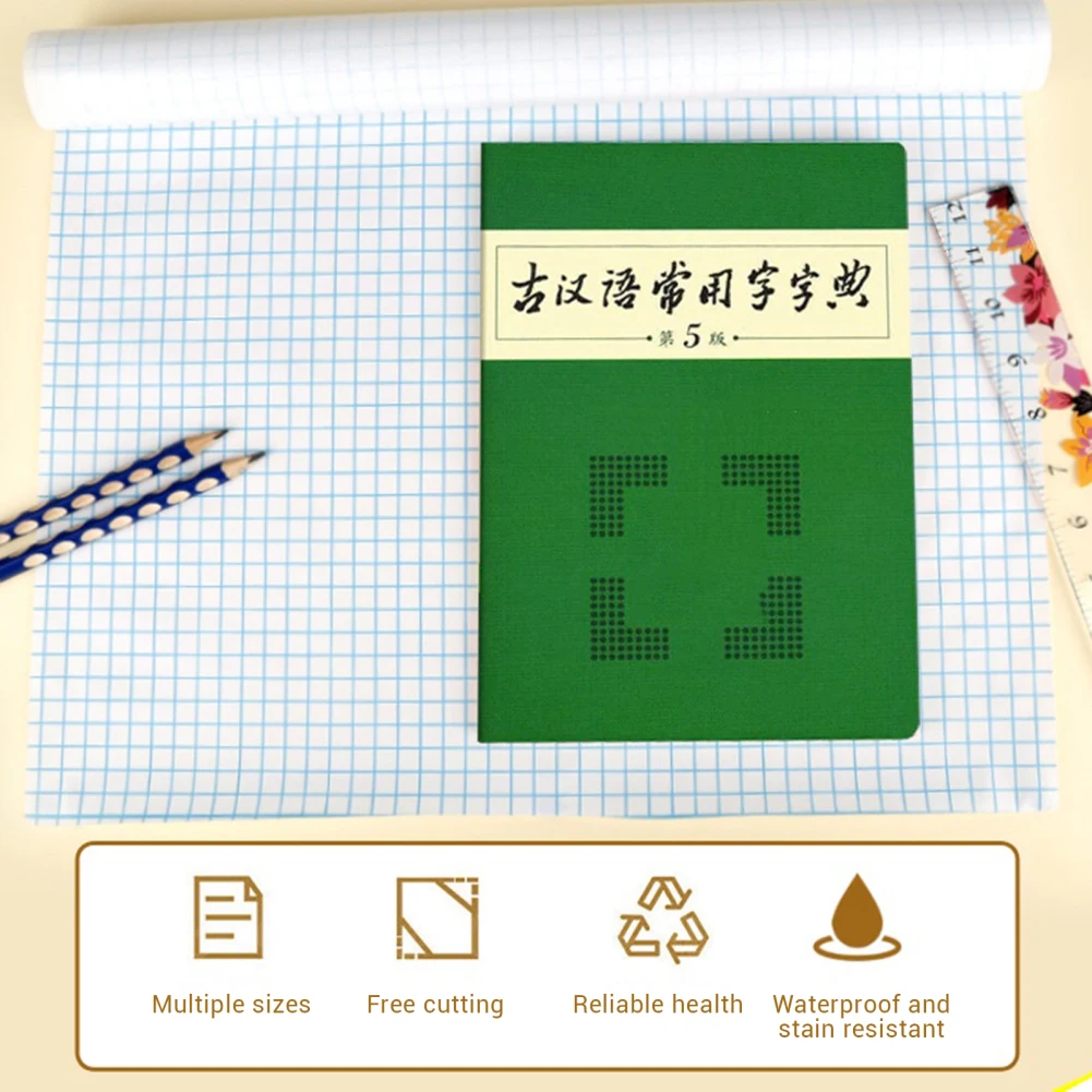 Rotolo di carta a contatto trasparente per libri protezione trasparente per copertine di libri fodera protettiva autoadesiva trasparente per libri di testo di Paperbacks