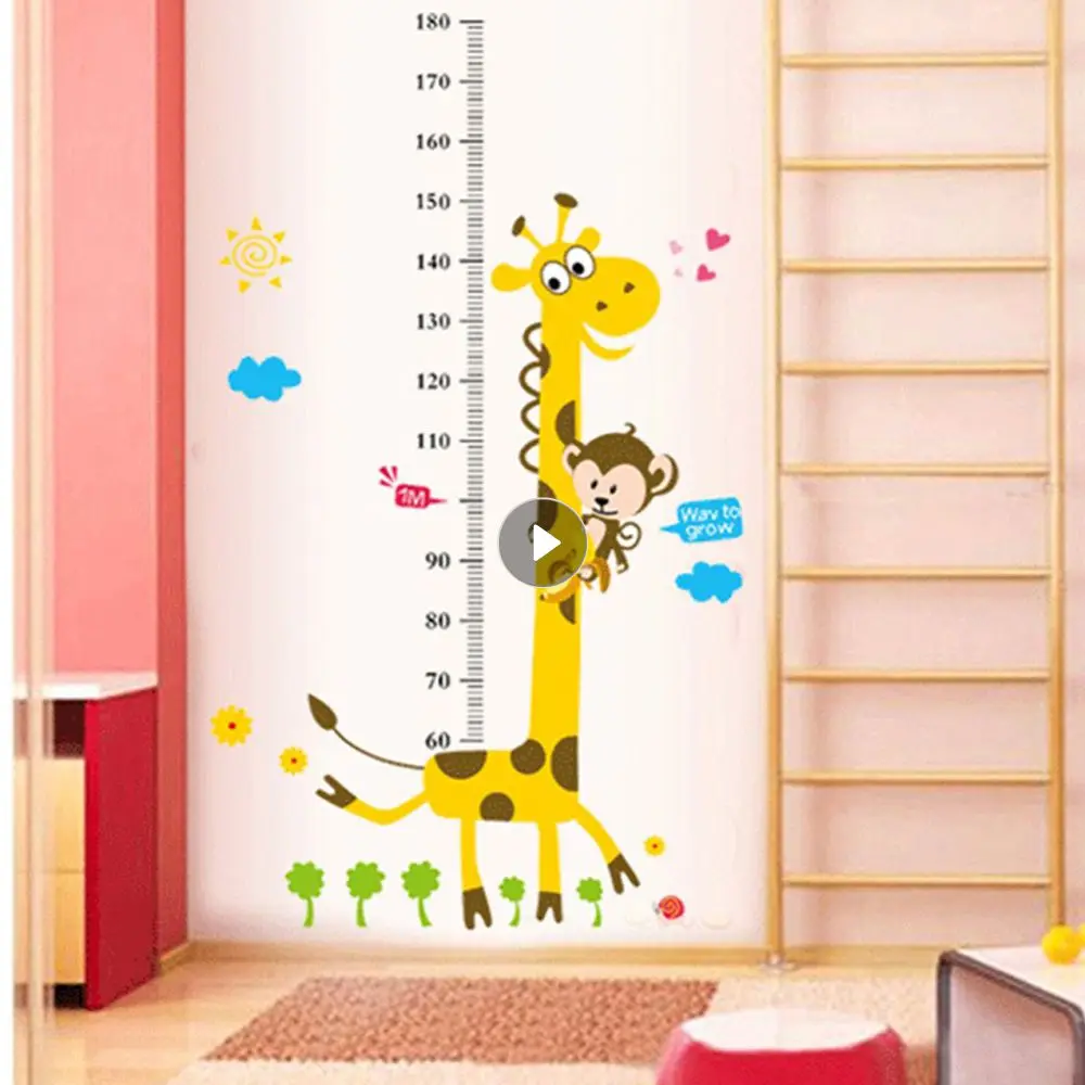 Wall Sticker Reliable Materials Childrens Height Stickers Cartoon Height Measurement Sticker Lovable Wallpaper Sticker Ornament