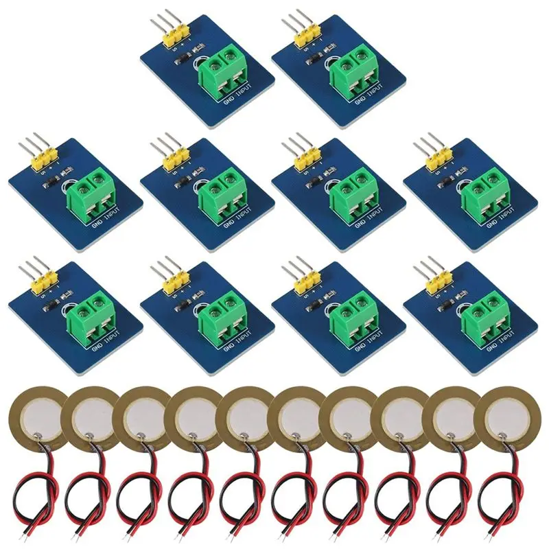 10Pcs Piezoelectric Sensor Analog Sensor Module Piezoelectricity Fordiy KIT-AS97