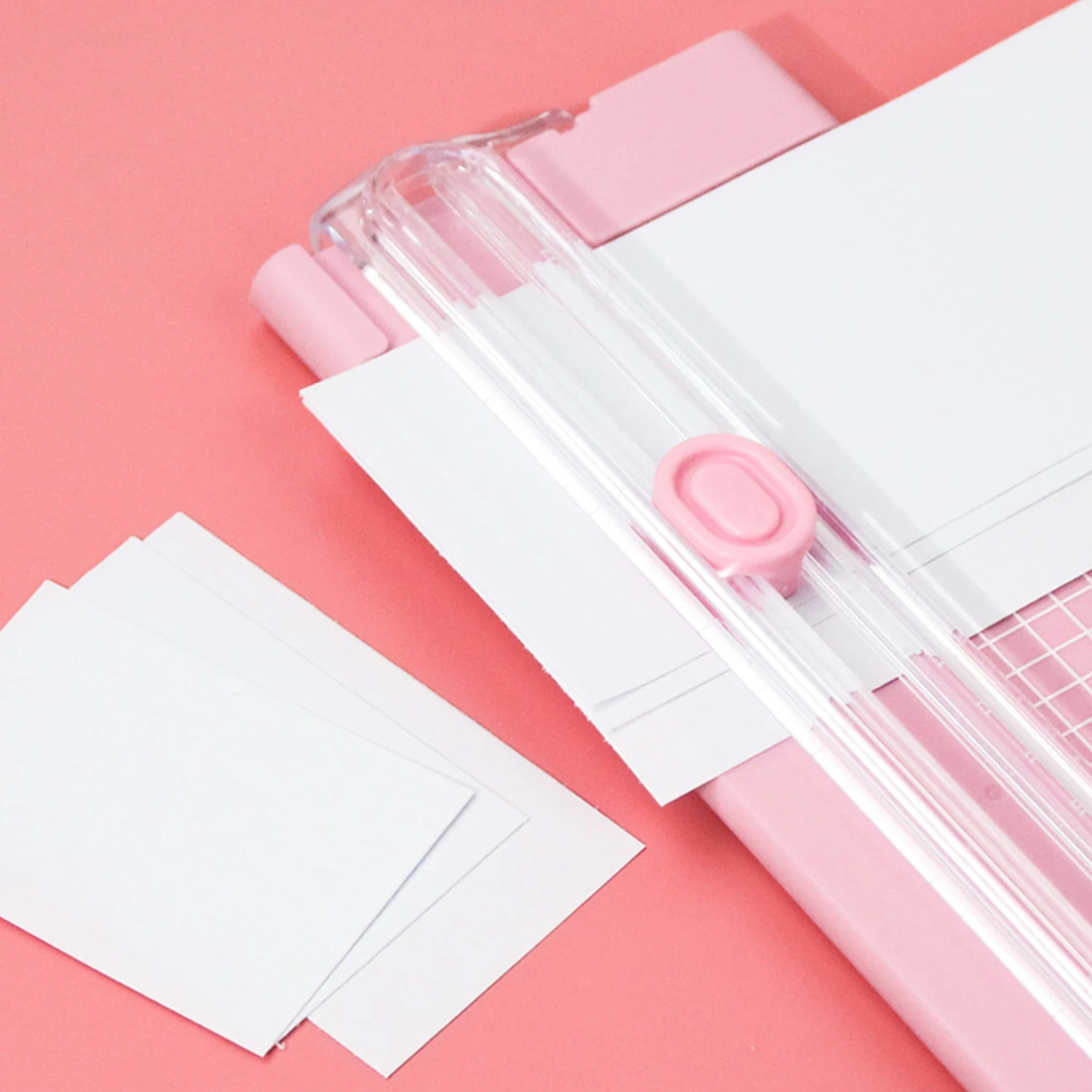 A4 Paper Slide Cutter Dual-direction Paper Trimmer Safety Protection Manual Cutting for Handmade Craft Scrapbook Photo Laminated