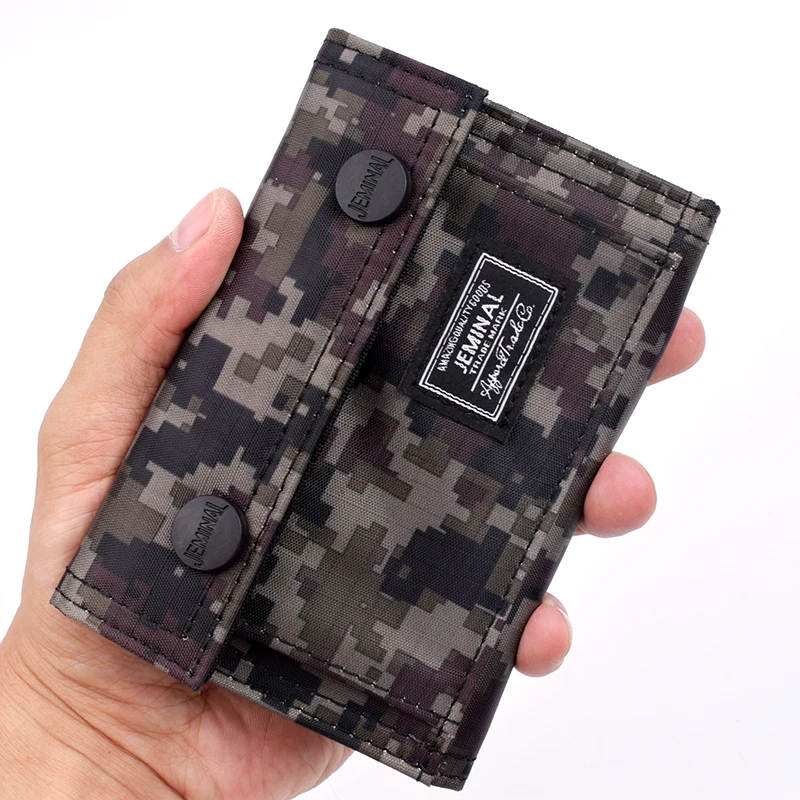 Camouflage casual middle school students sports canvas bag wallet female Korean version of men's personality short wallet