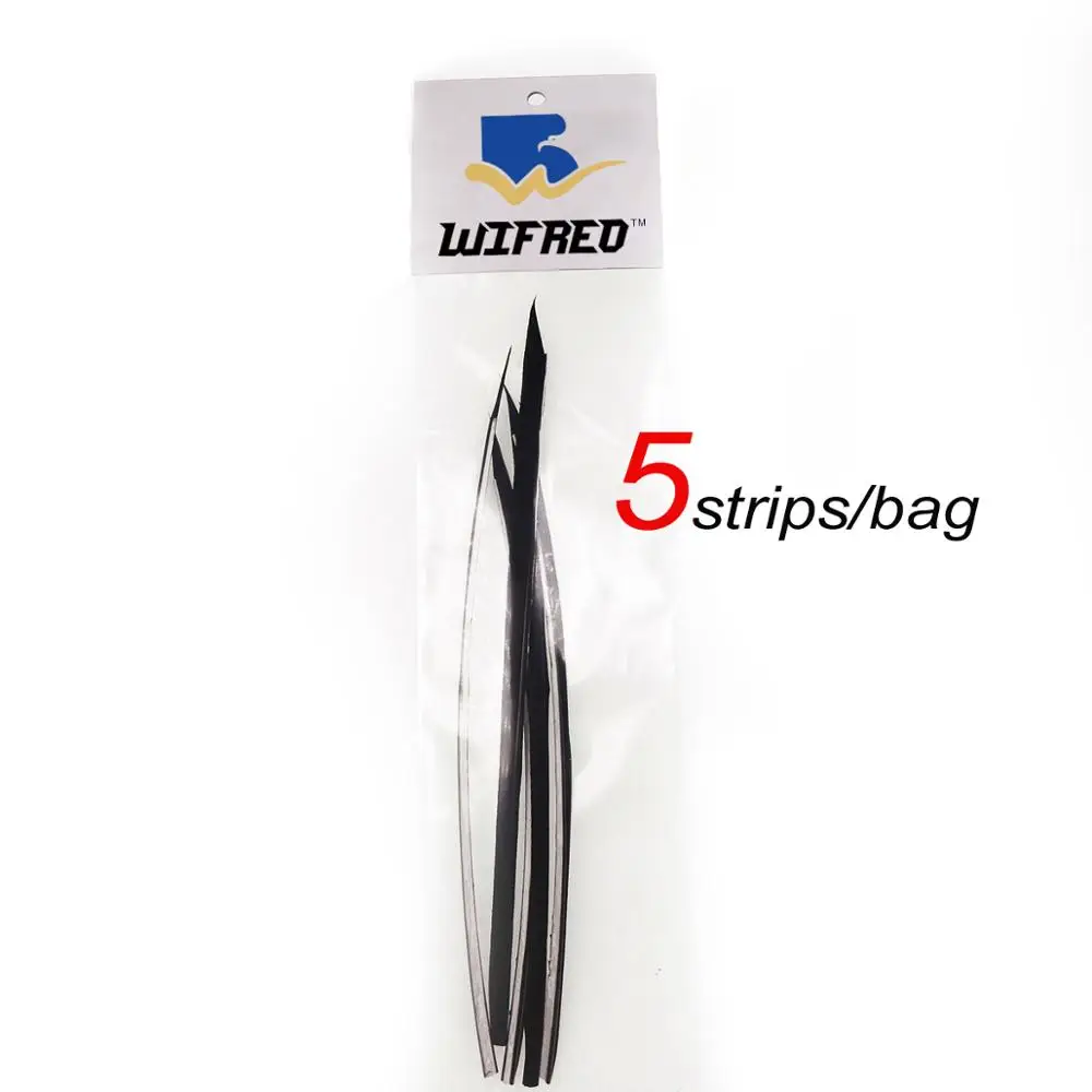 Wifreo 5PCS/bag Wild Turkey Biots Feathers for Split Tails Wrapping Body on Spinner Nymph Dry Flies Emerger Fly Tying Materials