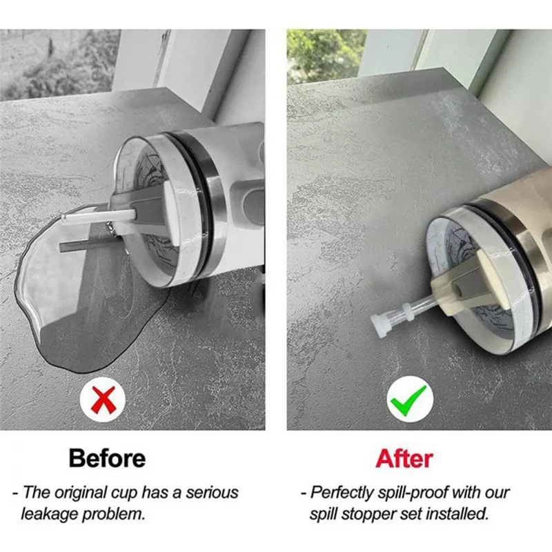 سدادة مقاومة للانسكاب من السيليكون HGHO لغطاء كوب ستانلي سدادة تسرب ستانلي 1.0 40 أونصة/30 أونصة مع مجموعة مقبض من