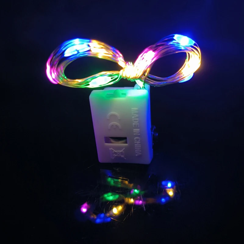 Twinkle Fairy LED String Lights, várias cores, casamento, caixa de presente de Natal, corda de luz decorativa, 1m, 10 pcs