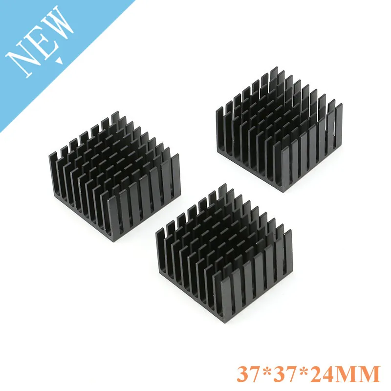 Disipador de calor de 5 piezas para Transistor, radiador de refrigeración, disipador térmico de aluminio para transistor LED, módulo de Transistor IC de potencia PBC 37x37x24mm