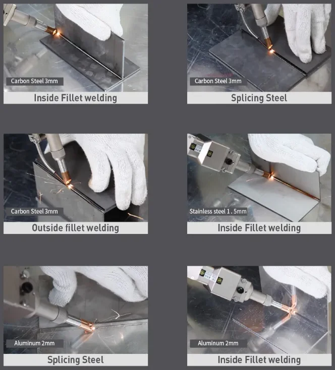 Luftkühlung 1500 W Neue tragbare Metallrohr und Platte Faserlaserschweißmaschine Handlaserschweißgerät