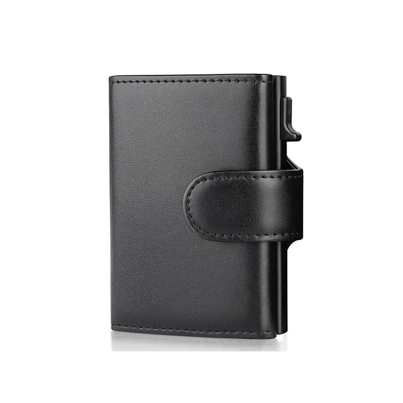 RFID Mikro faser Leder Männer Brieftaschen Mode Karten halter dreifach Brieftasche Geld Taschen Smart schlanke dünne Münz tasche Brieftasche Geldbörse