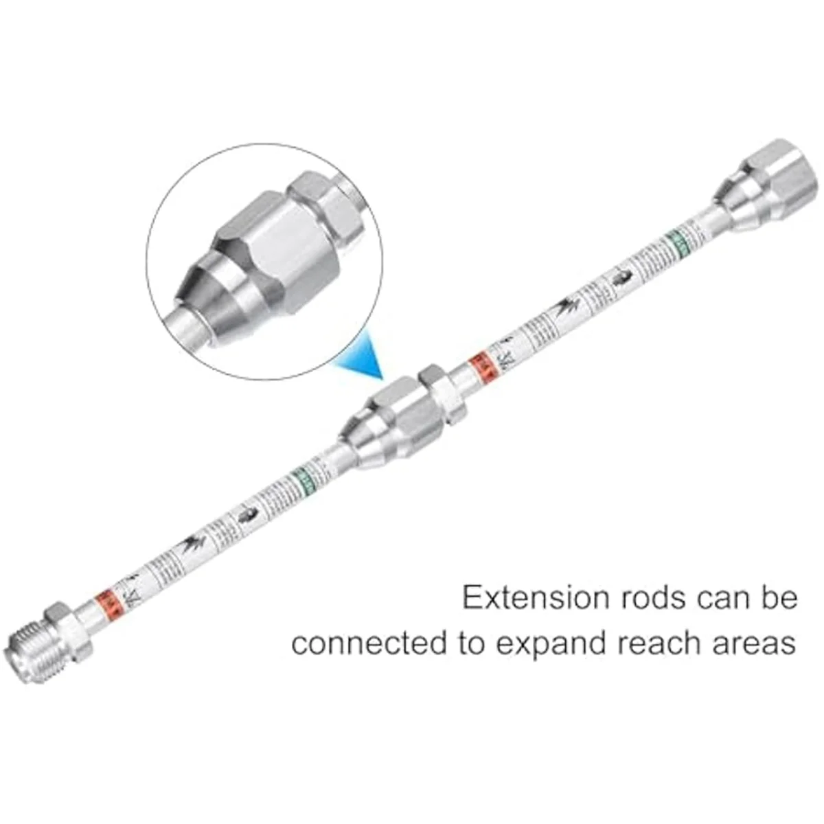 2 шт., 20 см/8 дюймов, безвоздушный распылитель краски, удлинитель, стержень для рисования, антикоррозийный безвоздушный распылитель краски, удлинитель