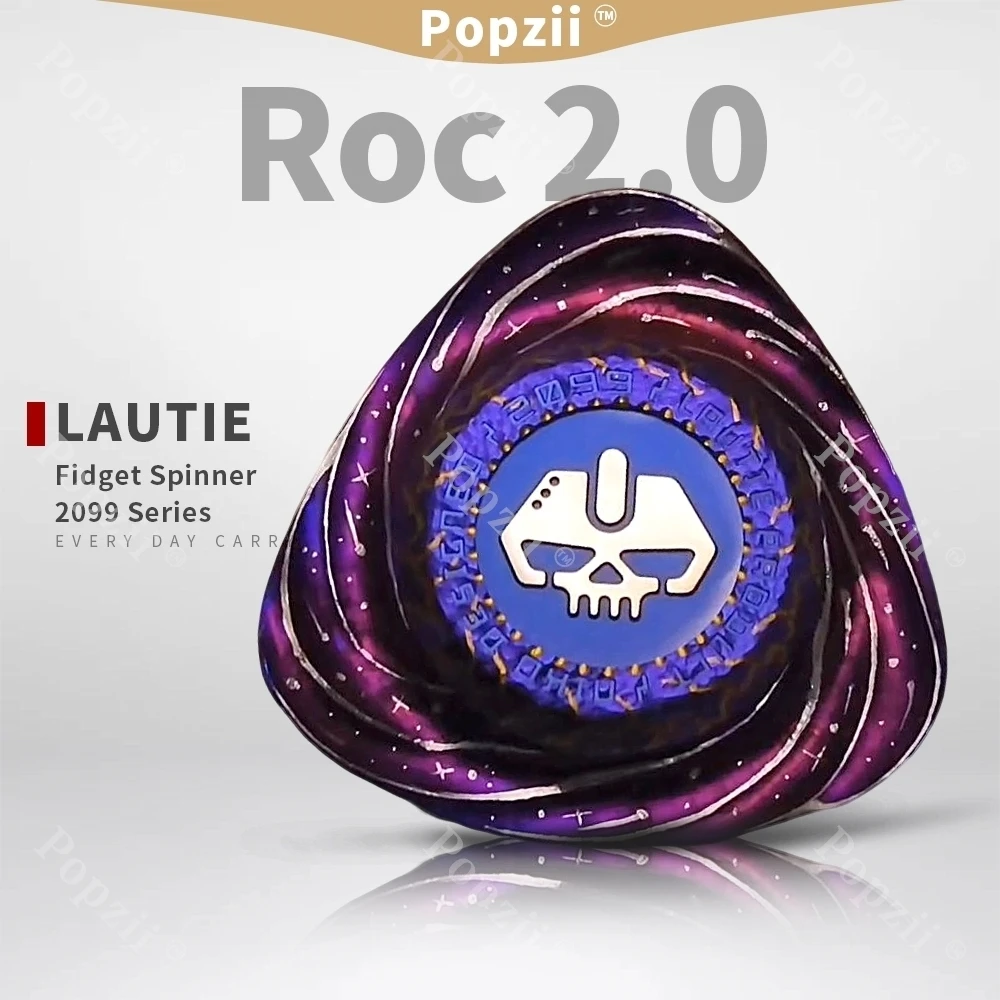 LAUTIE Roc 2.0 Fidget Spinner 2099 Series Titanium alloy Hand Carving Juguetes Anti Ansiedad Cool Gadget Stress Relief toys