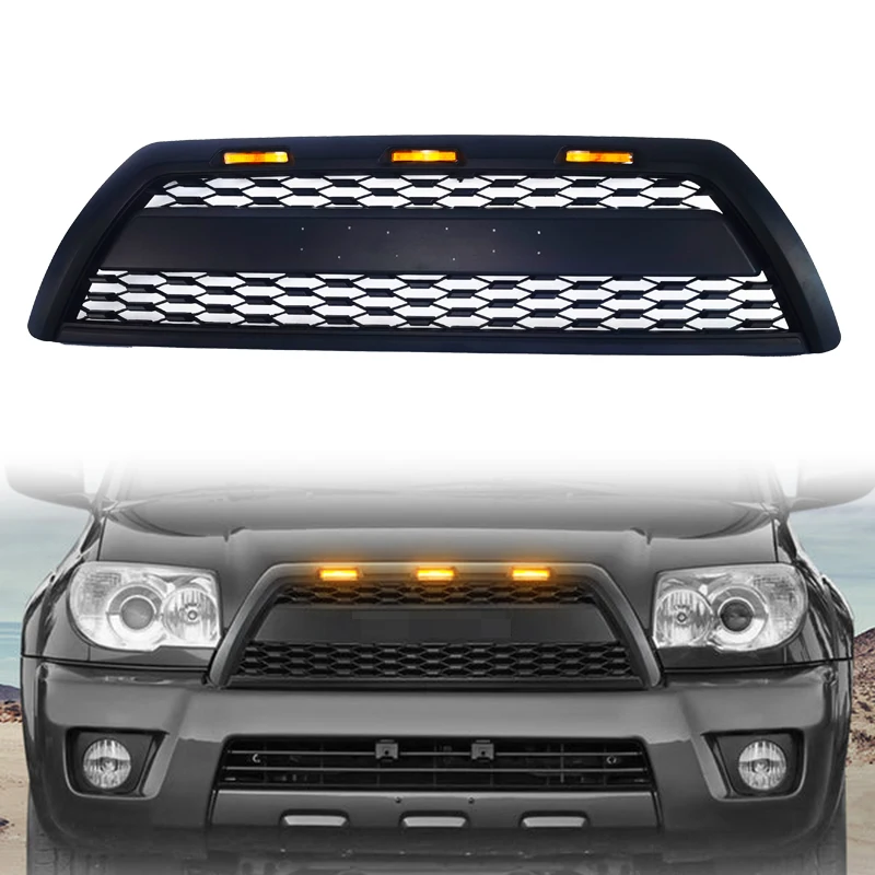 SUV Off Road Auto Style Parts Front Grille With Light Replace Car Grill For 4Runner 2006 2007 2008 2009