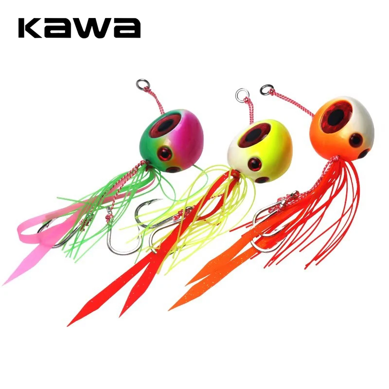 

Kawa 1pc Fishing LureNew type of boat fishing for sea routes, bait, silicone iron plate, lead fish hook, 60g, 80g,100g,120g,200g