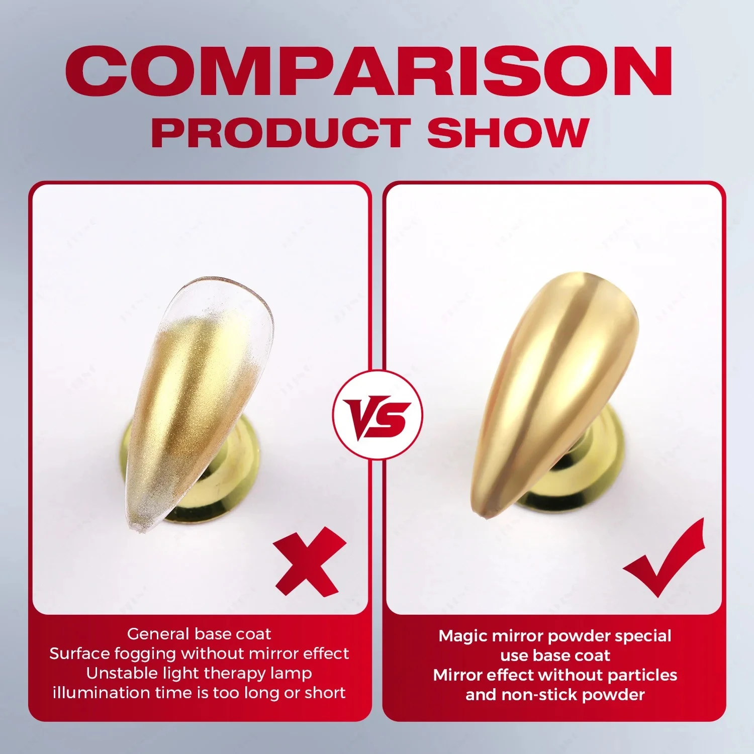 JTING طلاء الأظافر كروم كروم مسحوق قاعدة الأظافر شبه دائمة ورنيش قاعدة معطف هلام طلاء الأظافر غير عصا جيل للأظافر #4