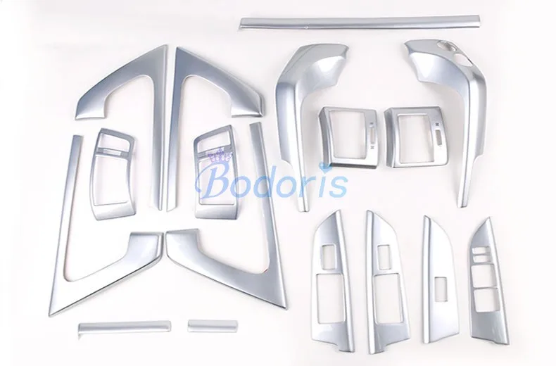 For Toyota LC Land Cruiser 200 2008 - 2015 Interior Sticker Cover Moulding Sticker Chrome Garnish Trim Car Styling Accessories