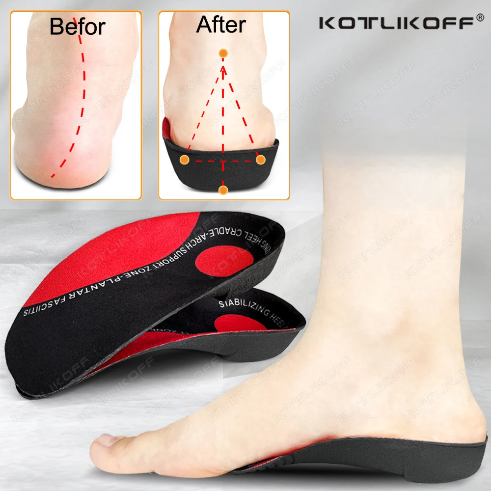 Orthopedic Insole Hard Arch Support Not Collapsing Orthosis X/O Legs Half Pad Horizontal/Vertical Flat Feet Correction Shoe Pads