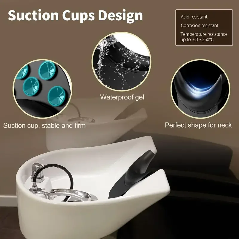 Barbershop Black Hair Washing Sink Neck Rest Pillow Spa Silicone Cushion Hairdressing Accessories 2023