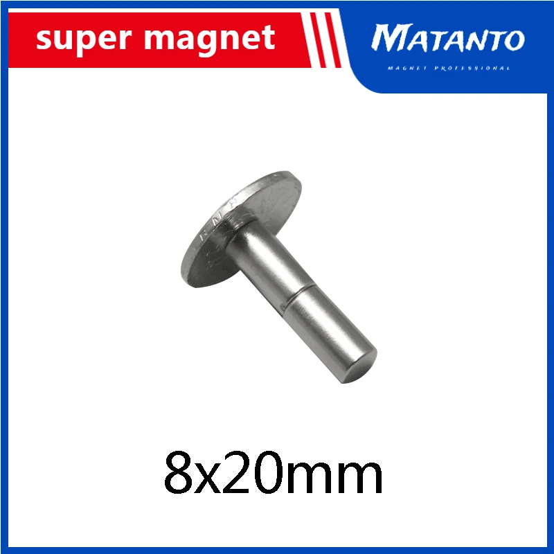 5/10/20PCS 8x20mm Super Powerful Strong Magnetic Magnet 8mmx20mm Thick Permanent Neodymium Magnet 8x20mm Round Magnet 8*20 mm