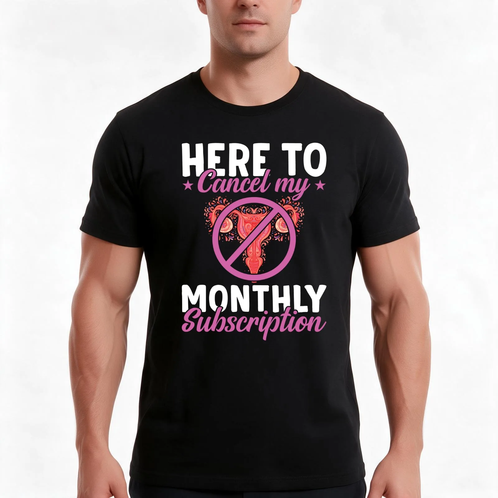 Here To Cancel My Monthly Subscription Shirt, Hysterectomy Surgery Shirt, Hysterectomy Support Shirt, Uterus Uterus Evic T-Shirt