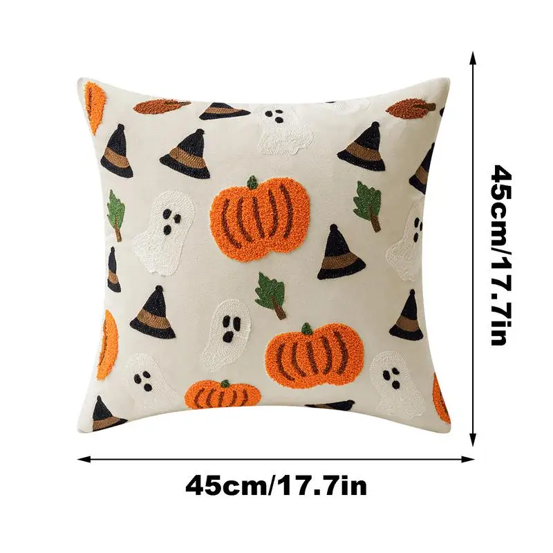 Fodere per cuscini per Halloween 4 pezzi federa per cuscino posteriore quadrata fodere per cuscini di Halloween fodera per cuscino festivo federa per cuscino gotica