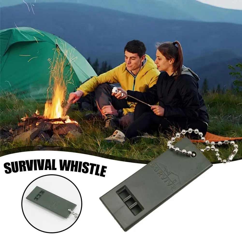 High Decibel Survival Whistle Key Ring High-Frequency Portable Loud Sound for Outdoor Hiking Camping Rescue Tool