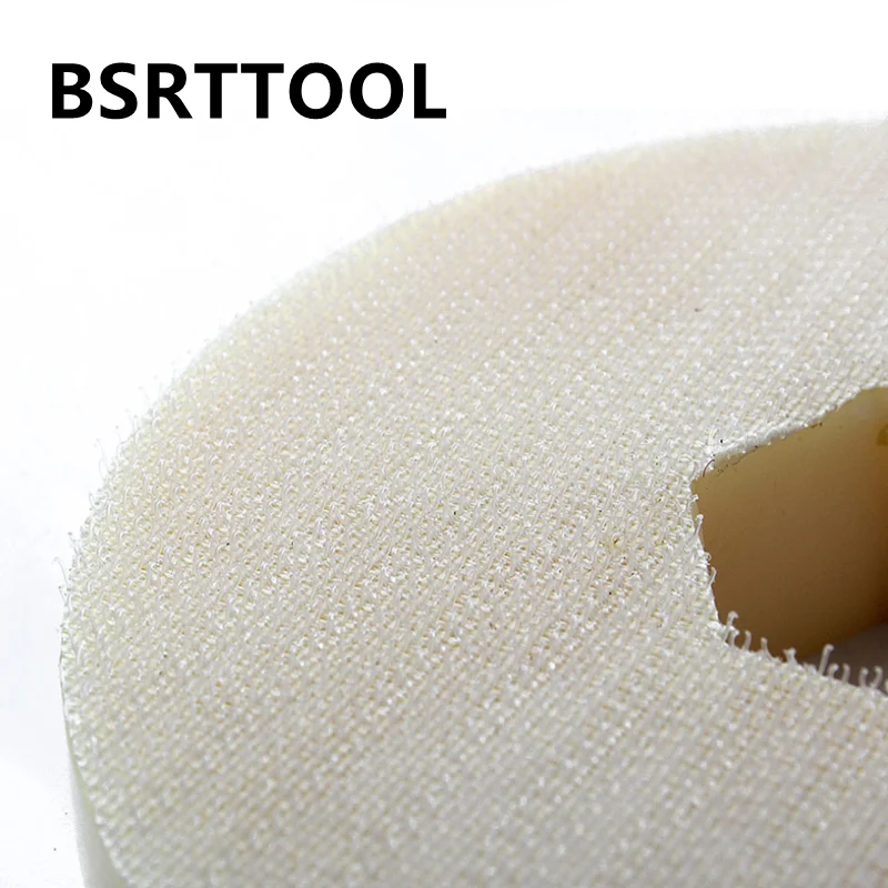 BSRTTOOL 4" Snail Lock Back Holder 100mm White Plastic Pad Snail Lock Adapter Polishing Pad For Diamonds