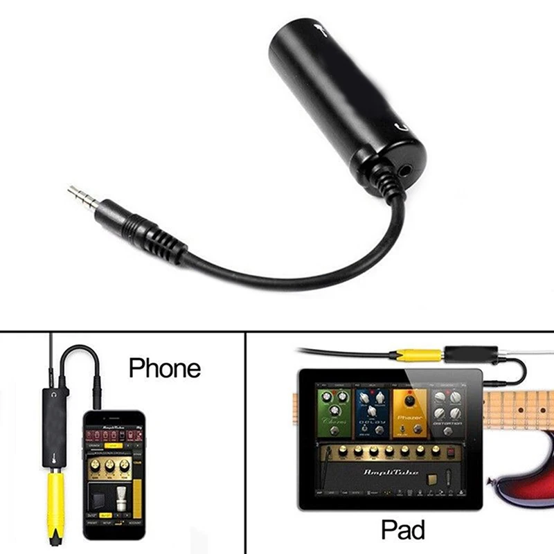 For Phone Guitar Audio Interface Guitar Line Converter Guitar Accessories Guitar Interface Converter Replacement