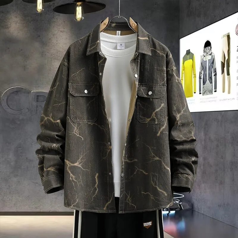 

Весна 2025 года, высококачественная хлопковая рубашка, мужская повседневная деловая рубашка с длинным рукавом стандартного кроя, деловые классические рубашки, мужская одежда, размер M-3XL