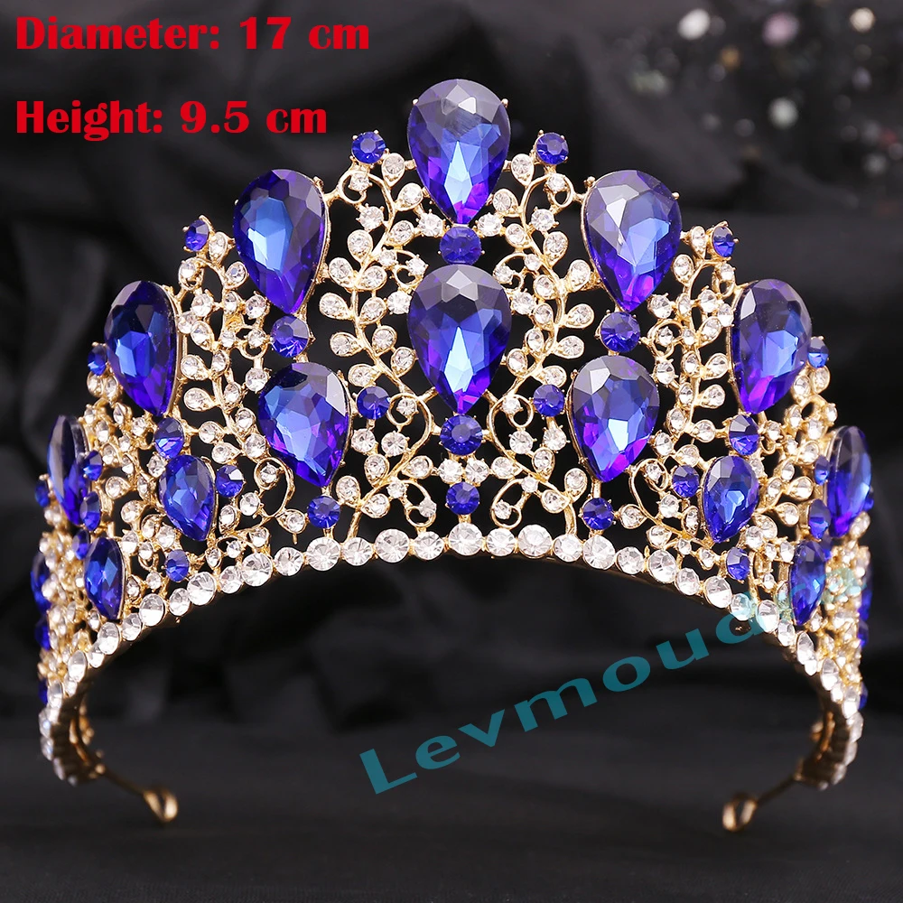 

Levmoudra Crystal Tiara Crown Headbands For Women Girls Rhinestone Pageant Prom Diadem Wedding Bridal Hair Accessories