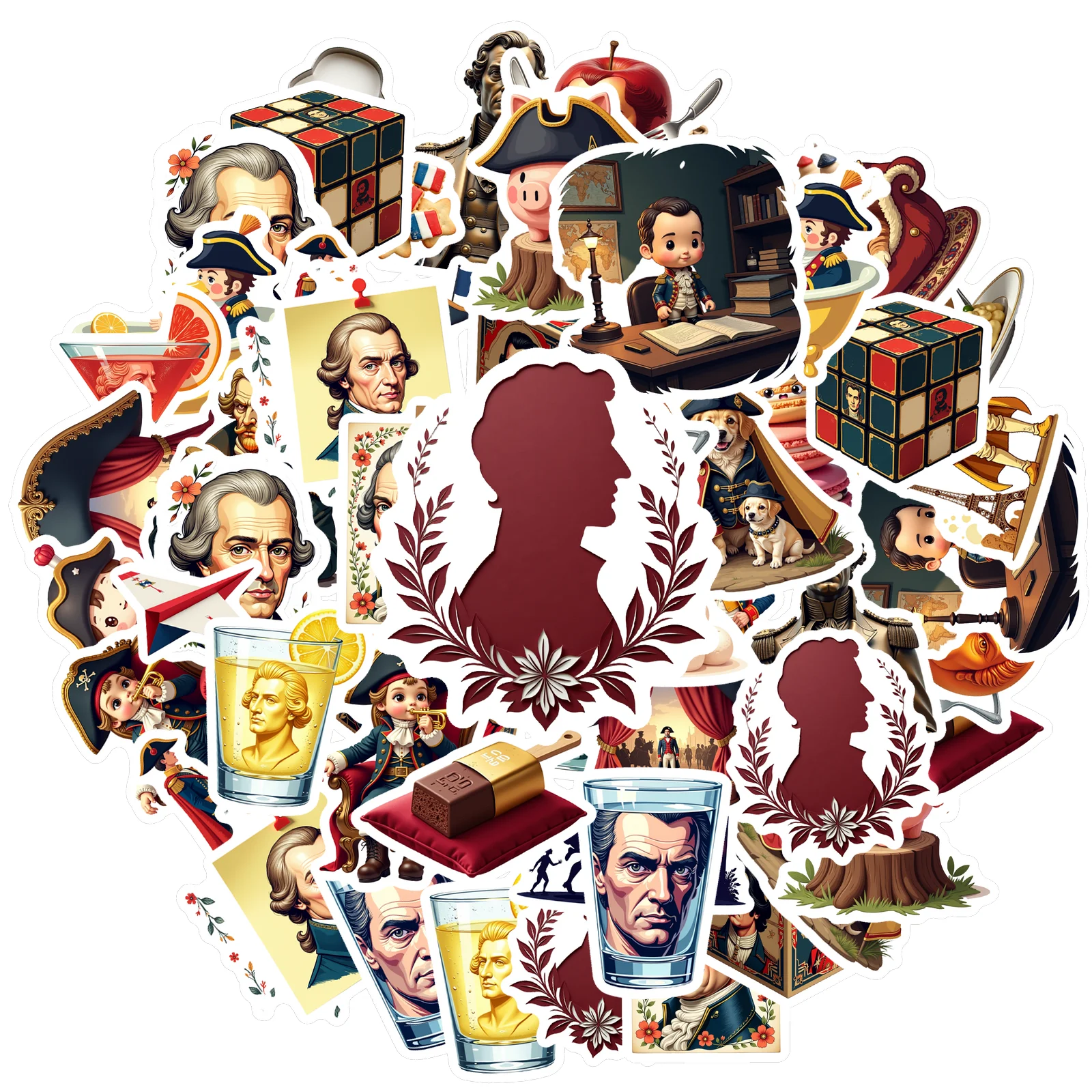 35pcs-70pcs Retro Stickers Cartoon Stationery Stickers Stickers For Guitar Laptop Helmet Skateboard Laptop Motorcycle