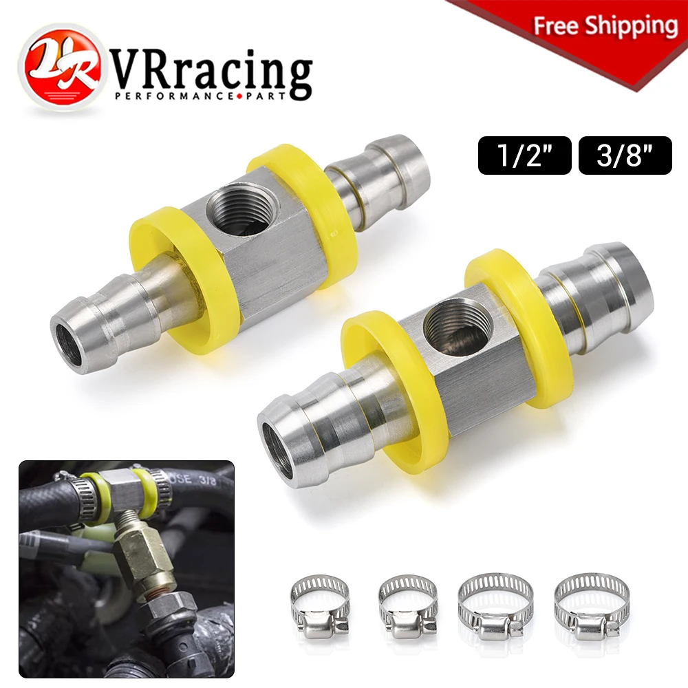 3/8 1/2 Inch Fuel Line Fuel Pressure T-fitting Adapter For Fuel Pressure Gauge Sensor Car Accessorie T-fitting Adapter Connector