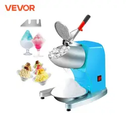 VEVOR Ice Crushers Machine 220lbs Per Hour Electric Snow Cone Maker with 4 Blades Stainless Steel Shaved Ice Machine