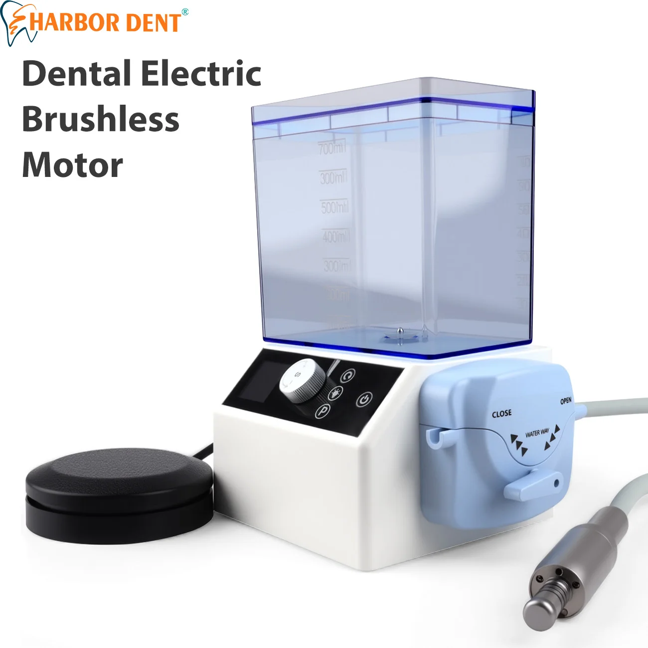 

Dental Electric Brushless Motor With Water Tank LED Fiber Optic Handle Dentistry Dual-Waterway Lab Equipments