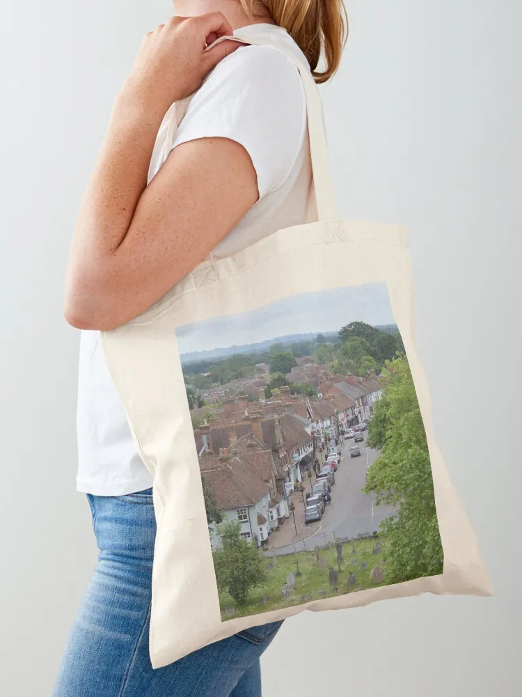 Headcorn High Street View from Church Tower Tote Bag bag luxury women tote bag woman tote canvas