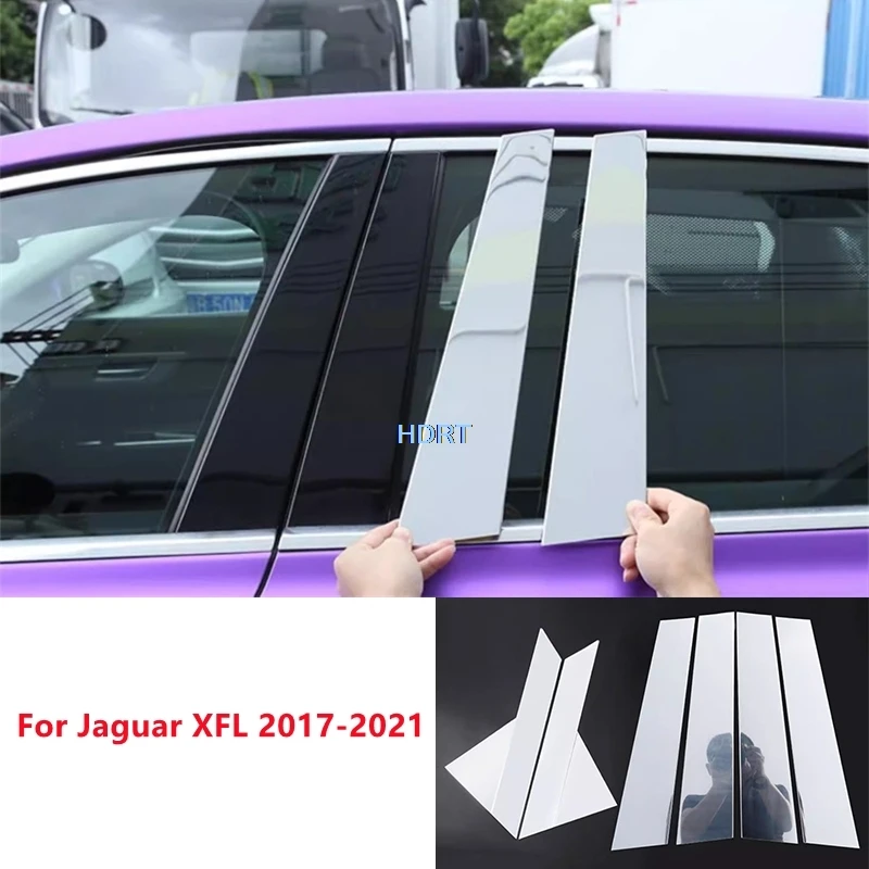 

For Jaguar XFL 2017-2021 Car Style Window Center Pillar Cover B C Column Trim Protector Decoration Accessories Exterior Sticker