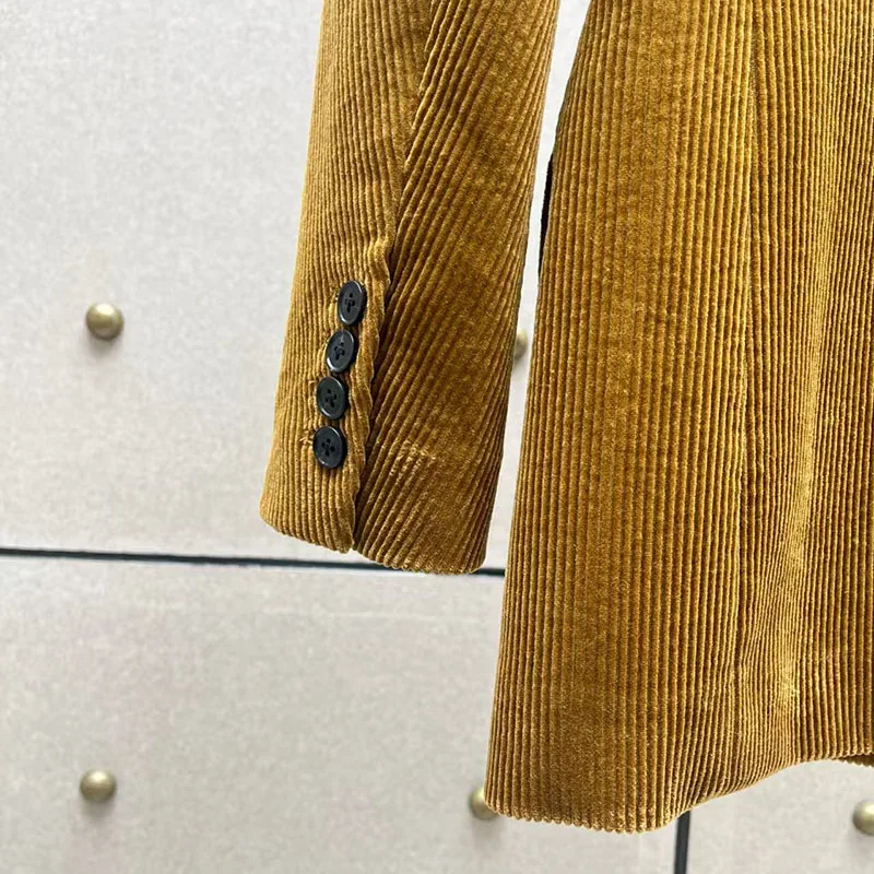 سترة نسائية سروال قصير مزدوج الصدر سترة أنيقة غير رسمية متعددة الاستخدامات عالية الجودة، موسم الخريف، وصول جديد، 2025 #5