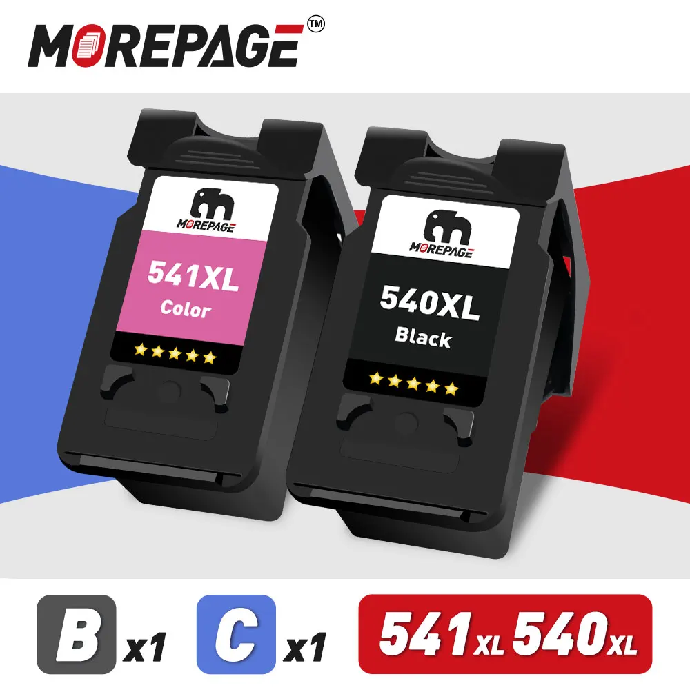 

Morepage PG540 CL541 Ink Cartridge For Canon 540 541 XL Compatible Pixma MX375 MX395 MG3150 MG3250 MG3550 MG4250 Printer