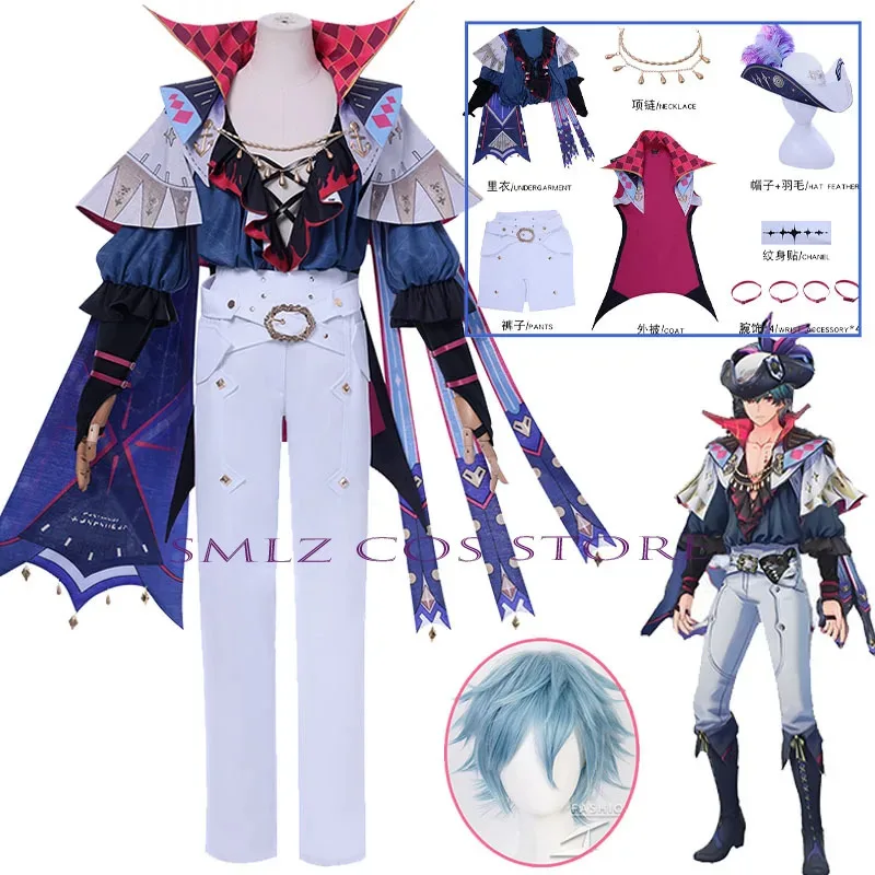 

Smlz Brant Cosplay Costume Wuthering Waves Brant Cosplay Hat Wig Uniforms Halloween Party Role Play Outfit Game Suits