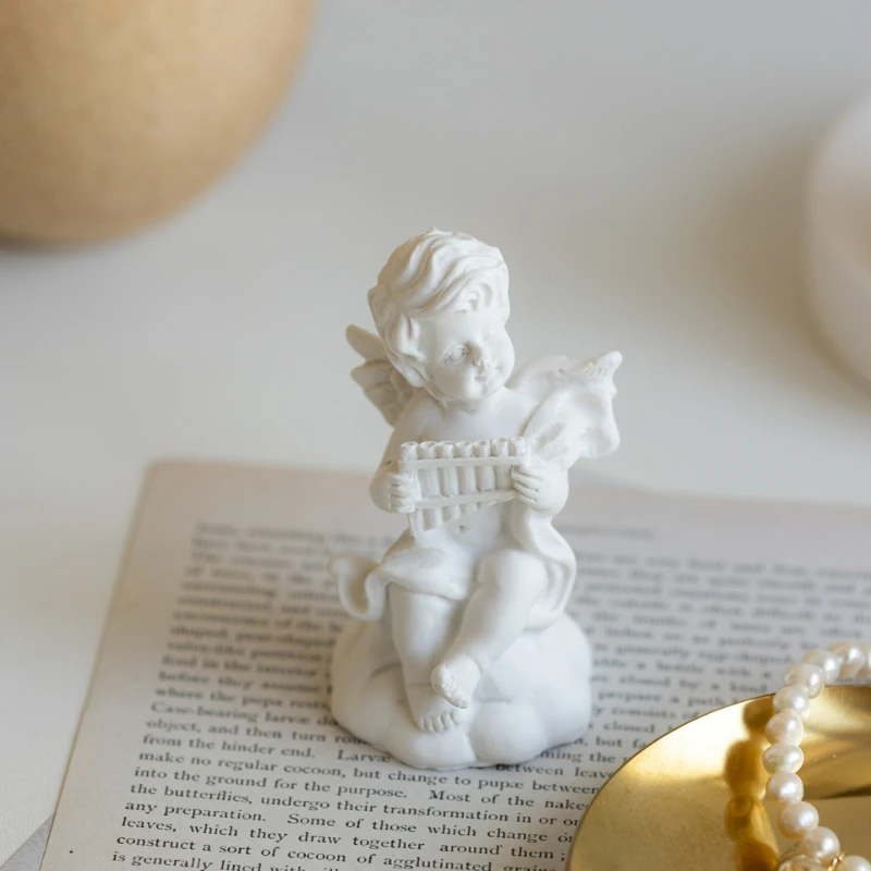 INS Cherub Resina Ornamentos Pose Bonito Mini Foto Props Auxiliar Em Posando Decorativa