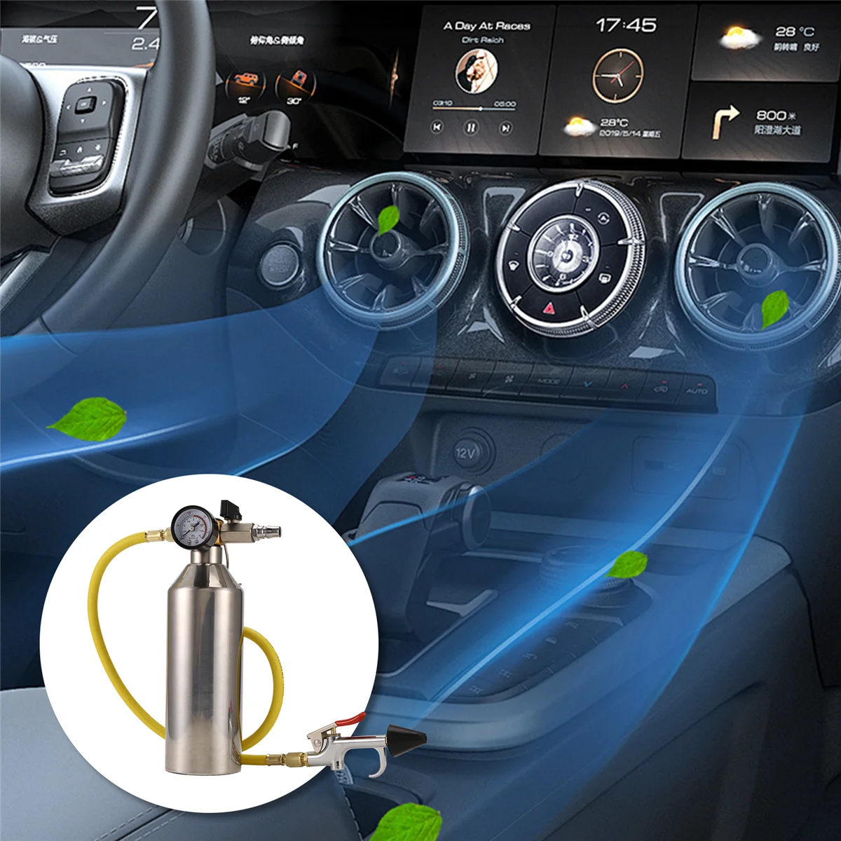 

MARQ Air Conditioning Flushing Kit, Car Air Conditioning Pipe Cleaning Tool Set, R134A R404 Air Conditioning System Flushing